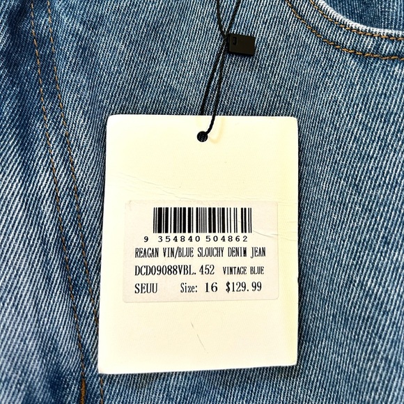 DISSH reagan vintage slouchy denim jean medium wash NWT size 12 US - Picture 5 of 11